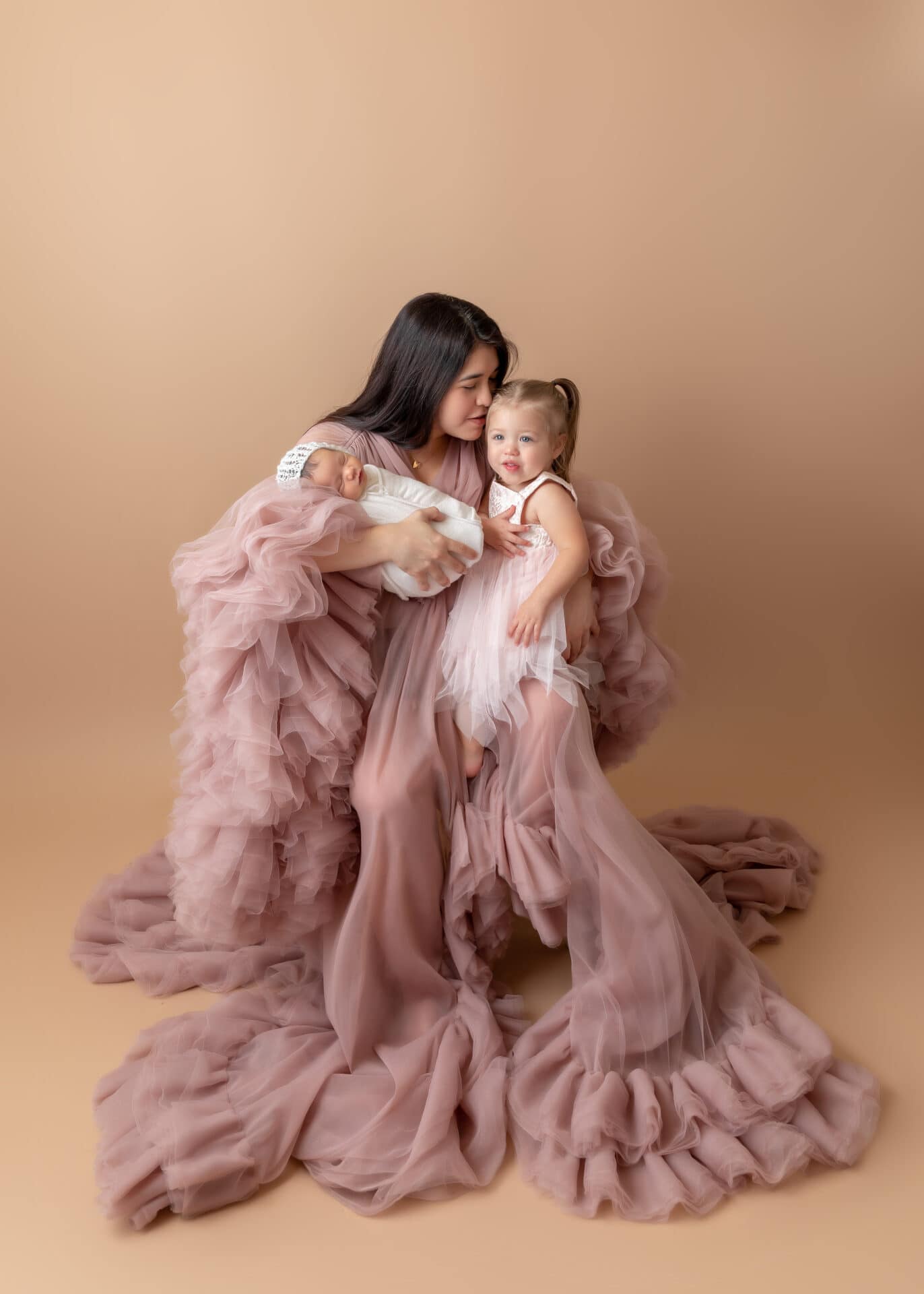 newborn with family picture